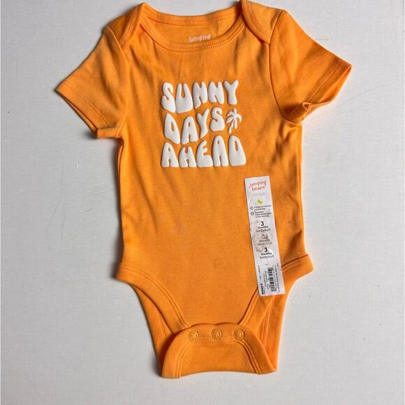 Jumping Beans Baby Bean Short Sleeve Crew Neck Graphic Snap Closure Sz 3M NWT - Picture 2 of 8